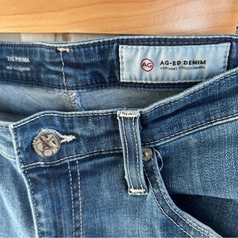 โจAG Adriano Goldschmied The Prima cigarette blue jeans ๐ 29 Ag-ed denim - Picture 6 of 14